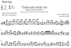 There will never be - Alan Dawson Jazz Drum Transcription